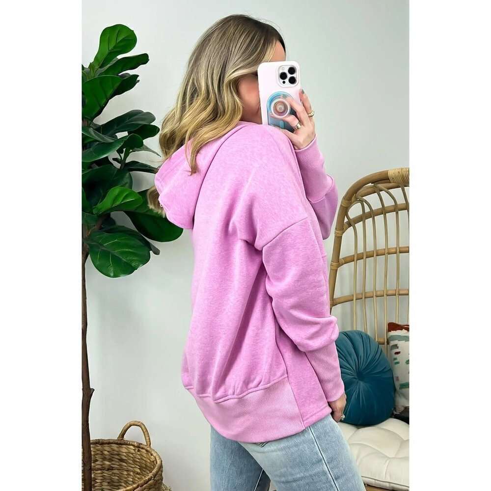 The Second Pullover in Heather Mauve - Picture 9 of 9